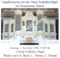 Titelbild CD Konzerte mit der Alten Tonhalle-Orgel